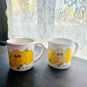 Vintage Nancy Lynn Lemon cartoon mugs
